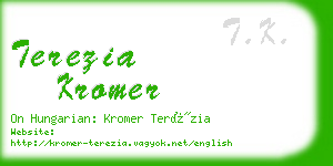 terezia kromer business card